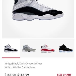 Black and White 6s Concord Rings
